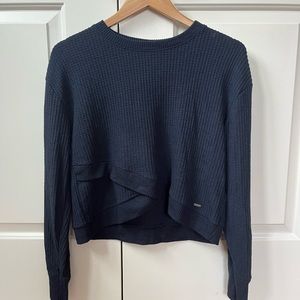 Navy Waffle Knit Sweater